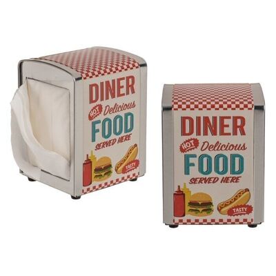 Metal napkin dispenser, diner, approx. 14 x 10 cm,