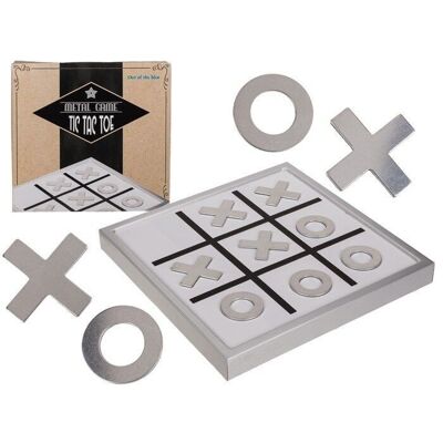 Metal game, Tic Tac Toe, approx. 24.5 x 24.5 cm,