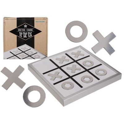 Metall-Spiel, Tic Tac Toe, ca. 24,5 x 24,5 cm,