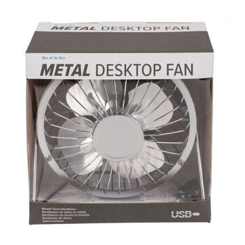 ventilateur de table en métal, chrome, 2