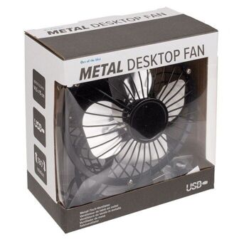 ventilateur de table en métal, noir, 3