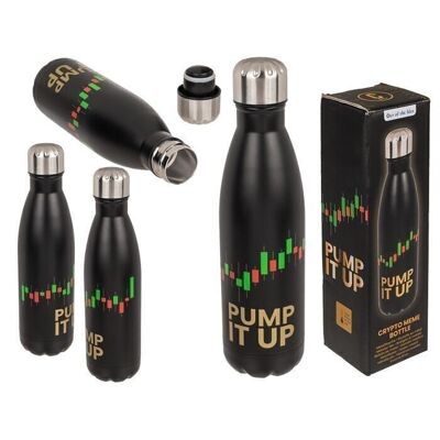 Metal drinking bottle, Crypto, Pump it up,