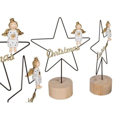 Metal star with lettering Christmas &