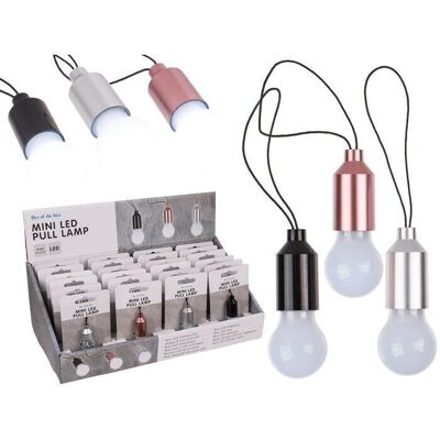 Mini LED pull lamp, approx. 5 cm, 3 colors assorted,