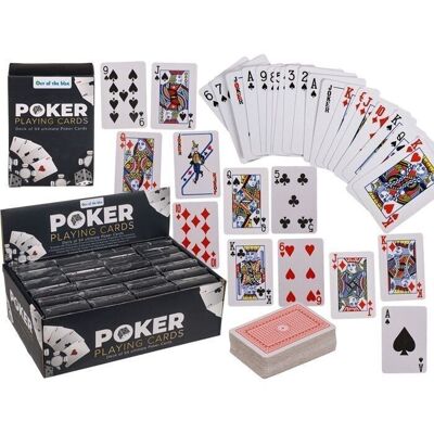 Mini naipes de póquer de aproximadamente 6 cm x 4 cm, 54 cartas