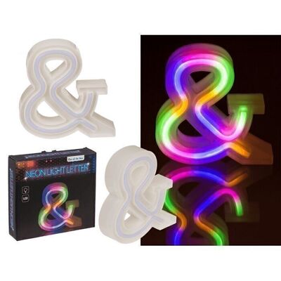 Neon light letter, &, height: 16 cm,