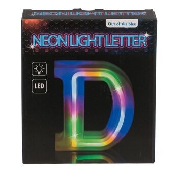 Lettre lumineuse au néon, D, hauteur : 16 cm, 2