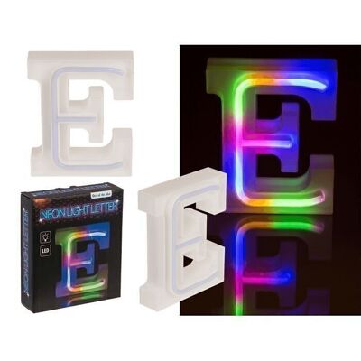 Neon light letter, E, height: 16 cm,