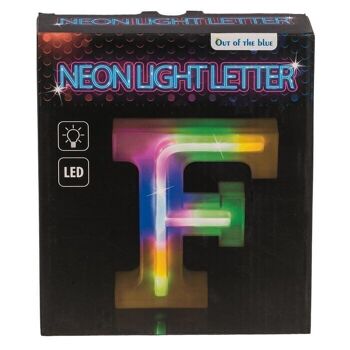 Lettre lumineuse au néon, F, hauteur : 16 cm, 2