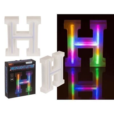 Neon light letter, H, height: 16 cm,
