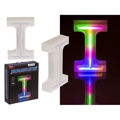 Neon light letter, I, height: 16 cm,