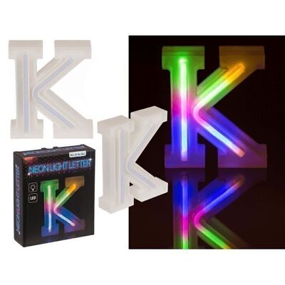 Neon light letter, K, height: 16 cm,