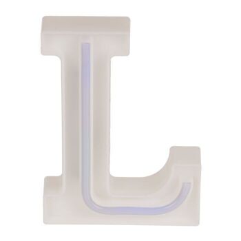 Lettre lumineuse au néon, L, hauteur : 16 cm, 4