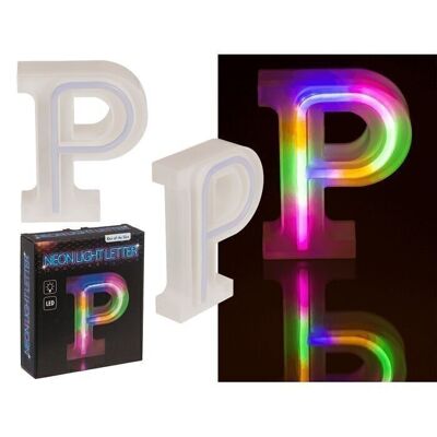 Neon light letter, P, height: 16 cm,