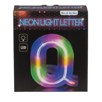 Lettre lumineuse au néon, Q, hauteur : 16 cm, 2