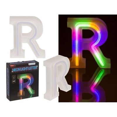 Neon light letter, R, height: 16 cm,