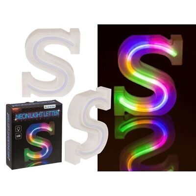 Neon light letter, S, height: 16 cm,