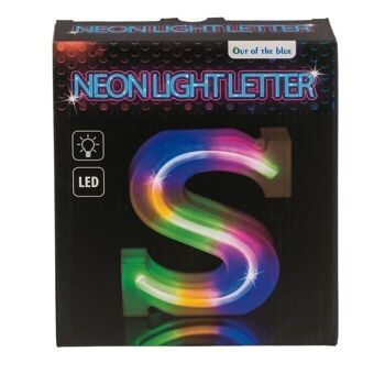 Lettre lumineuse au néon, S, hauteur : 16 cm, 2