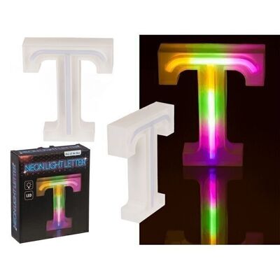 Neon light letter, T, height: 16 cm,