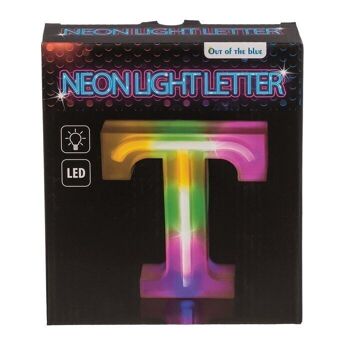 Lettre lumineuse au néon, T, hauteur : 16 cm, 2