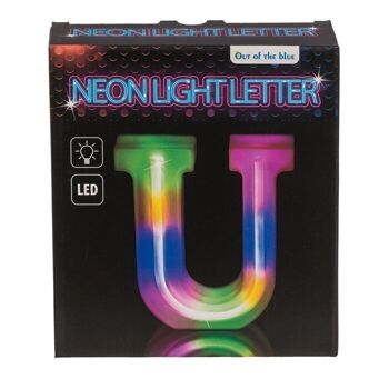 Lettre lumineuse au néon, U, hauteur : 16 cm, 2
