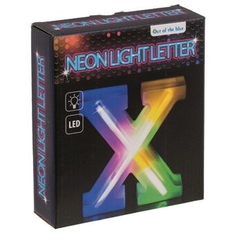 Lettre lumineuse au néon, X, hauteur : 16 cm, 3