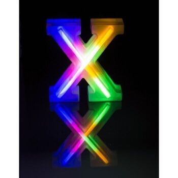 Lettre lumineuse au néon, X, hauteur : 16 cm, 5