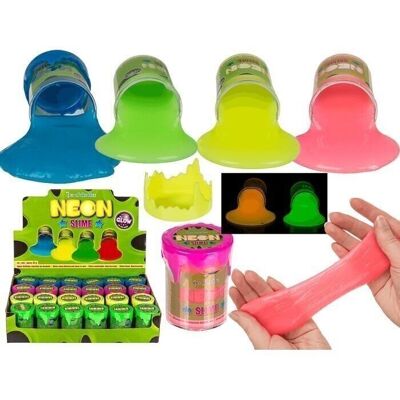 Neon slime, glow in the dark, approx. 65 g,