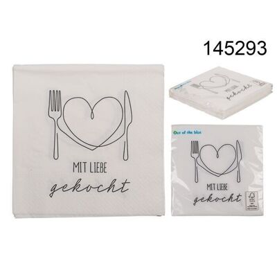paper napkins, cooked with love,