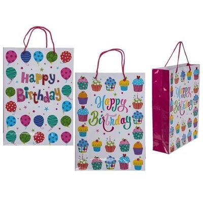 Paper gift bag, Happy Birthday, 3rd