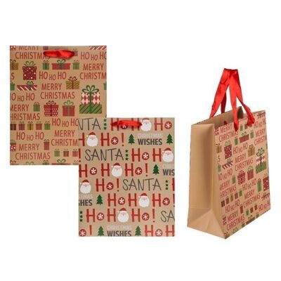 Papier-Geschenktüte, Ho Ho Ho,2