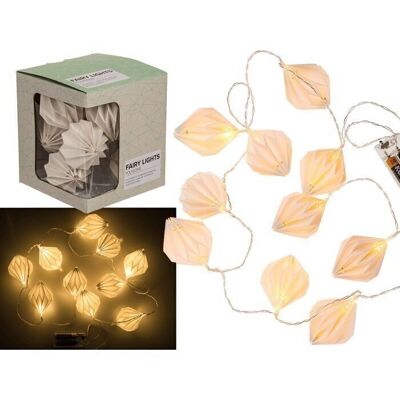 Paper String Lights Diamond with 10 Warm White