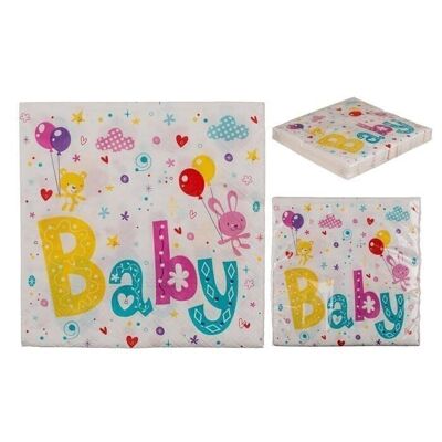 Paper napkins, baby party, approx. 33 x 33 cm,
