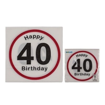 servilletas de papel, feliz cumpleaños - 40,