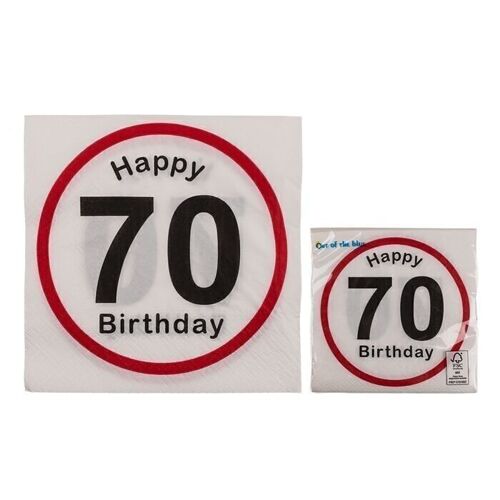 Papier-Servietten, Happy Birthday - 70,