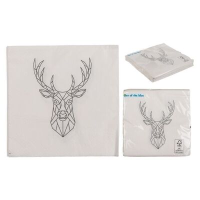 paper napkins, deer head,