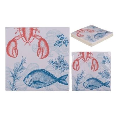 Paper napkins, seafood, approx. 33 x 33 cm,