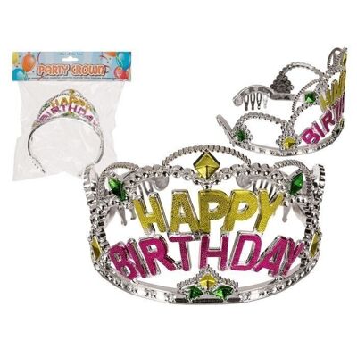 Couronne de fête Happy Birthday Environ 15 x 11 x 9 cm