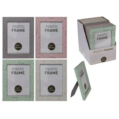 Pastel colored picture frame in wood look,2