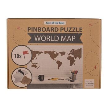 Pinboard, World Map Puzzle, en liège, 2