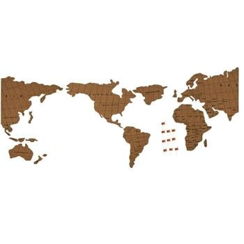 Pinboard, World Map Puzzle, en liège, 3
