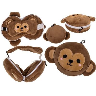 Oreiller de voyage en peluche pour enfants avec masque pour les yeux, 2