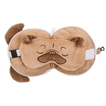 Oreiller de voyage en peluche pour enfants avec masque pour les yeux, 5