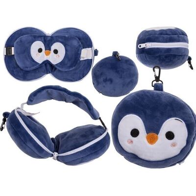 Children's Plush Travel Pillow with Eye Mask, 10