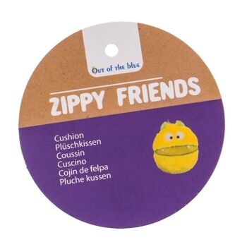 Coussin en peluche, Zippy Friends, jaune, 2