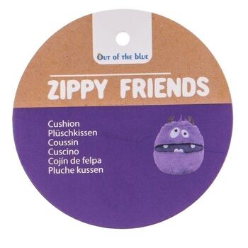 Coussin en peluche, Zippy Friends, violet, 2
