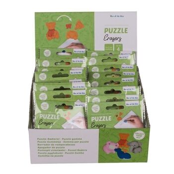 Gomme puzzle, animaux, environ 4 x 2 cm, 2
