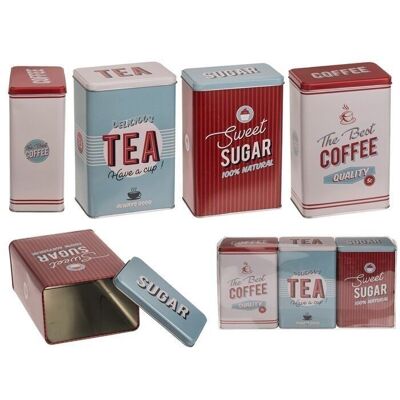 Rectangular metal tin, nostalgia (coffee, tea &