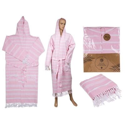 Albornoz Hammam Fouta Rosa/Blanco,3