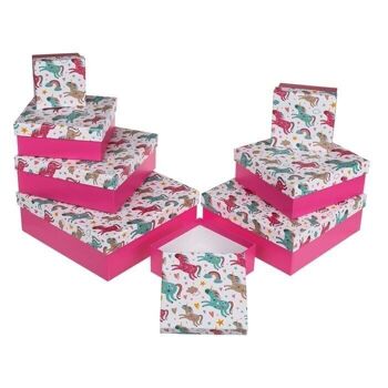 Coffret cadeau rose avec des licornes, 1